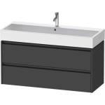 Duravit Ketho. 2 - Шкафче за умивалник 55x118x46 см, 2 чекмеджета, графит матово K25279049490000 (K25279049490000)