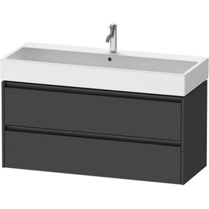 Duravit Ketho. 2 - Шкафче за умивалник 55x118x46 см, 2 чекмеджета, графит матово K25279049490000 (K25279049490000)