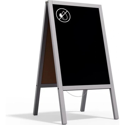 Allboards, Reklamní áčko s křídovou tabulí 118 x 61 cm, PK96GREY