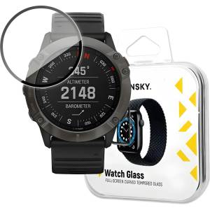 Wozinsky Калъф Wozinsky защитно стъкло за часовници за Garmin Fenix 6 Pro - Черен KP24596