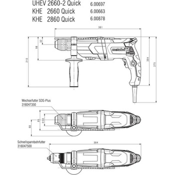 Image 1 of Metabo UHE 2660-2 Quick (600697500)