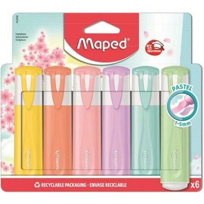 Maped Fluo Peps Quality 6 rôznych pastelových farieb 742558