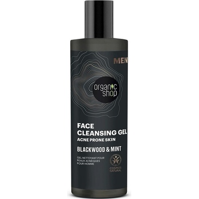 Organic Shop Čisticí gel na pleť se sklonem k akné Blackwood a máta 200 ml