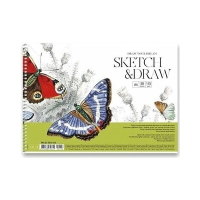 Shkolyaryk Spirálový náčrtník Muse Sketch&Draw A4 50 listů