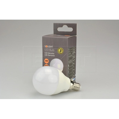 Solight LED žárovka , miniglobe, 6W, E14, 3000K, 510lm, bílé provedení, WZ416-1