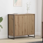 vidaXL Страничен шкаф Дъб Артизан 79 x 36 x 75 см Инженерна дървесина (886605)