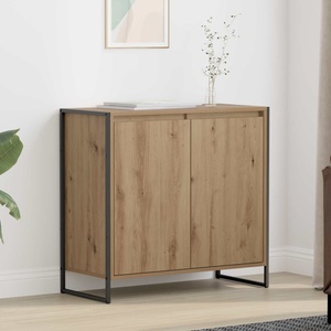 vidaXL Страничен шкаф Дъб артизан 79 x 36 x 75 см Инженерна дървесина (886605)