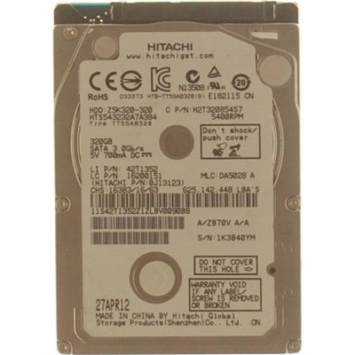Hitachi Travelstar Z5K320 320GB, 2,5", SATA, 5400rpm, 8MB, HTS543232A7A384