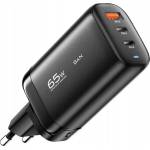 ESSAGER Зарядно устройство 65W, GaN, 2xUSB-C + USB-A (ECT2CA-MYB01)