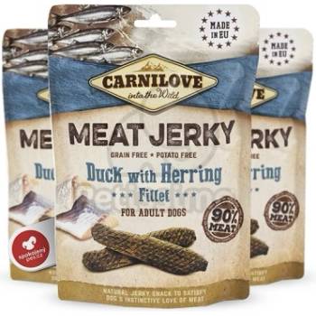 CARNILOVE Jerky Snack патешко & филе от херинга 100 г