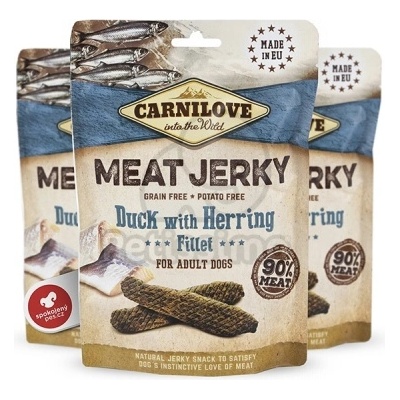 CARNILOVE Jerky Snack патешко & филе от херинга 100 г