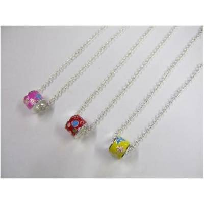 Fashion Jewelry Řetízek buben smaltový růžový 1-rt339