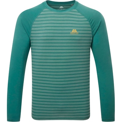 Mountain Equipment Мъжка блуза с дълъг ръкав Mountain Equipment Redline L/S Tee Longsleeve - Fern Stripe / Fern - размер XL (216-3829-0514)