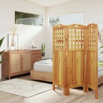vidaXL Параван за стая, 3 панела, 121, 5x2x115 cм, акациево дърво масив (318546)