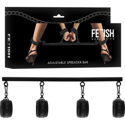 Fetish Submissive Bondage Adjustable Separator Bar 4 Pieces Black