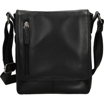 Lagen pánská kožená Crossbody taška 7076 černá