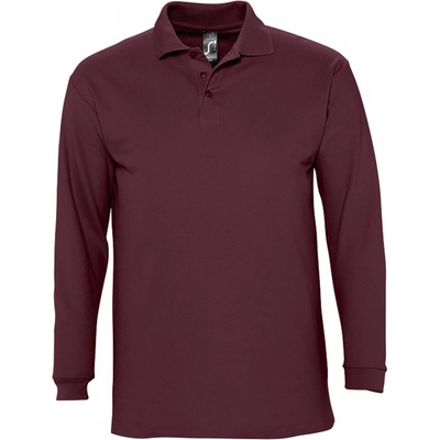 Soľs Winter Ii pánska polokošeľa s dlhým rukávom burgundy