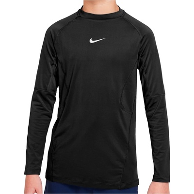 Nike Детска спортна тениска Nike Kid's Pro Dri-Fit Long-Sleeve Top Sport shirt - Black / White (704-4927-0114)