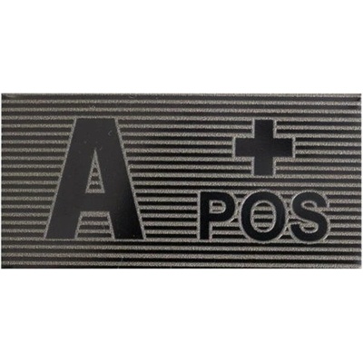 DIRECT ACTION Nášivka IR krevní skupina VELCRO A + POS ČERNO/ZELENÁ