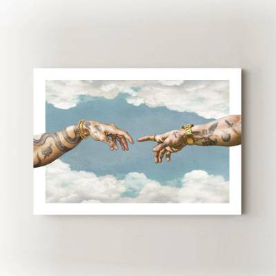 The Creation of Adam Velikost: 70x100 cm, Rám: Bez Rámu