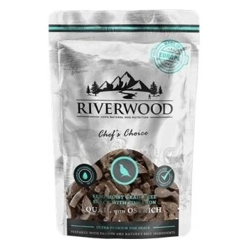 Image 1 of Riverwood меки лакомства за куче пъдпъдък и щраус 200gr