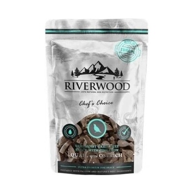 Riverwood меки лакомства за куче пъдпъдък и щраус 200gr