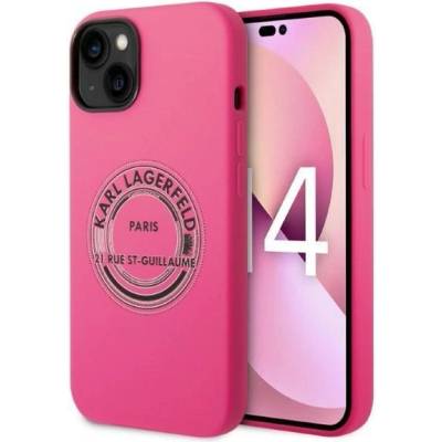 KARL LAGERFELD Кейс Karl Lagerfeld KLHCP14MSRSGRCF за iPhone 14 Plus 6.7", твърд, розов / розов, Silicone RSG (KF001202-0)