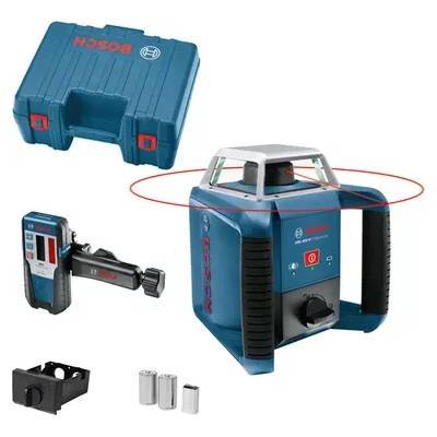 Bosch Ротационен лазер Bosch GRL 400 H, до 400 m (диаметър) + Лазерен приемник LR 1, в L-BOXX 238 (0601061806)