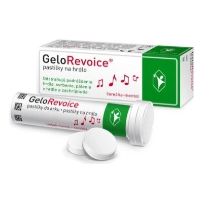 GeloRevoice pastilky na hrdlo čerešňa mentol 10 kusov