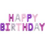 Party Deco Фолиев Надпис "Happy Birthday", Разноцветен, 340х35см (FB6P-000)