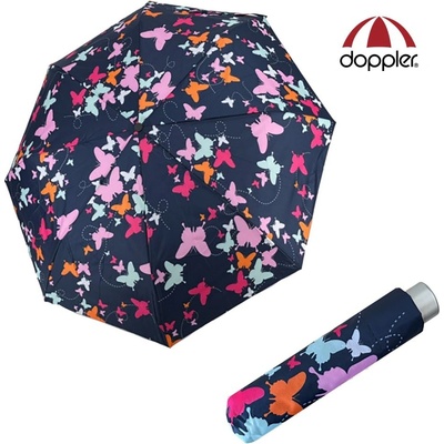 Doppler Mini Light Butterfly dámský skládací deštník modrý