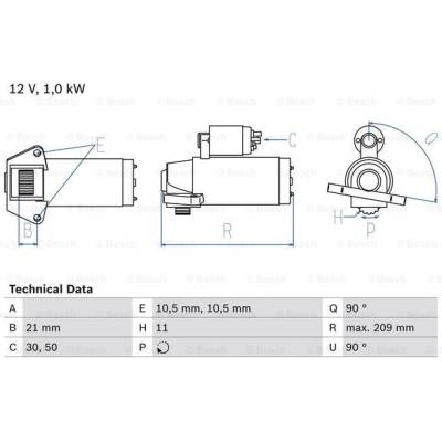 BOSCH STARTER 0 986 023 610