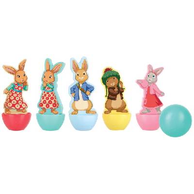 Детски дървен боулинг Orange Tree Toys - Зайчето Питър, 6 части (OTT03913)