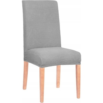 Potah na židli elastický, světle šedá kostka SPRINGOS SPANDEX PREMIUM