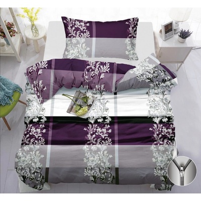 Textilomanie bavlna obliečky Luxury fialové 70x90 140x200