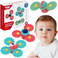 SPINNER FIDGET UFO SPINER SENSORICKÉ ANTISTRESOVÉ PŘÍSAVKY 3v1 WOOPIE