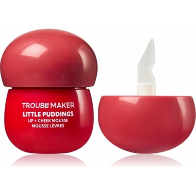 Trouble Maker Little Pudding Lip + Cheek Mousse multifunkční líčidlo na rty a tváře Mimi Rose Pink 5 g