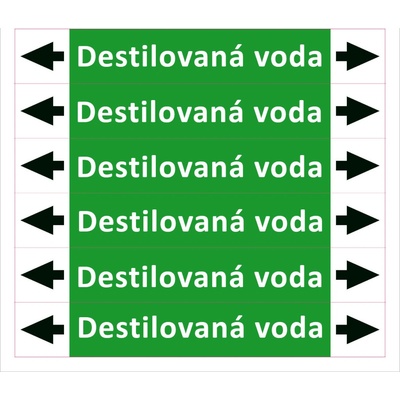 Nadrzenapalivo.cz Značení potrubí ISO 20560, destilovaná voda PZA 009096