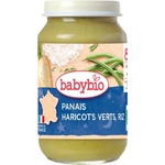 Babybio Био зеленчуково пюре Babybio - Пащърнак, зелен фасул и ориз, 8 м+, 200 g (3288130510638) - baby