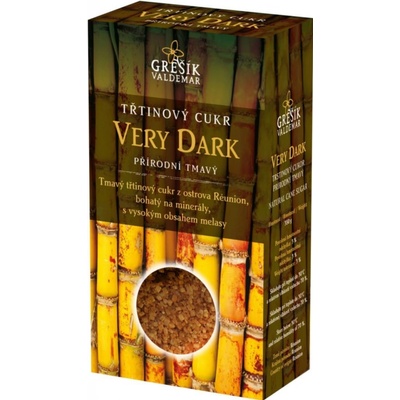 Valdemar Grešík Cukor Very Dark trstinový prírodný tmavý 300 g