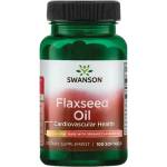 Swanson Flaxseed Oil, 1 g, 100 меки капсули, Swanson (SWE001)