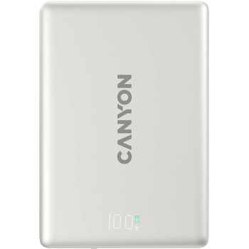 CANYON Външна батерия CANYON OnPower 500 (CNS-CPB500G), 5000mAh, PD20W, Wireless magnetic power bank, Aluminium, Star Grey (CNS-CPB500G)