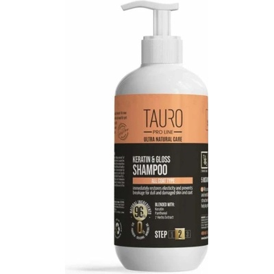 Tauro Pro Line Šampon pro lesk s keratinem TPL Ultra Natural Care 400 ml