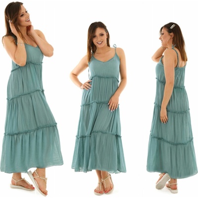 Fashionweek dlhé letné šaty Boho MF447 mentolová