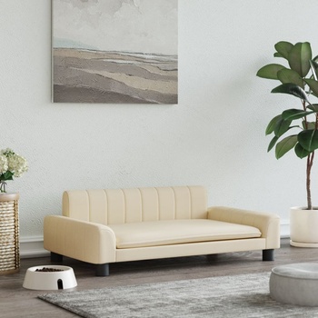 Image 1 of vidaXL Кучешко легло кремаво 90x53x30 см текстил (171846)