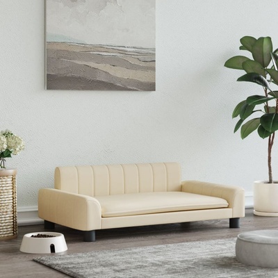 vidaXL Кучешко легло кремаво 90x53x30 см текстил (171846)