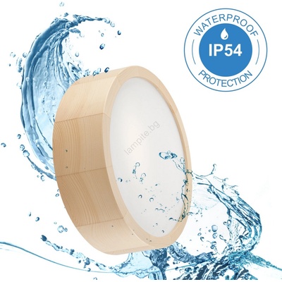 Lamkur Потолен осветител NATURAL 2xE27/15W/230V IP54 борова, Ø 27 см (LA52229)