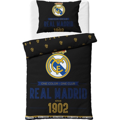 Carbotex bavlna obliečkyReal Madrid Royal Black 140x200 70x90