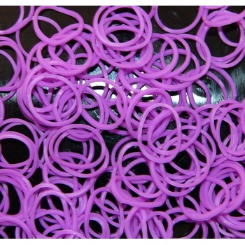 Loom Bands gumičky s háčikom 270 ks - fialové