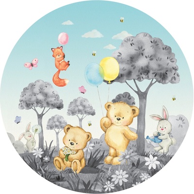 AG Design CR3245 Samolepicí vliesová fototapeta Bear rozměry 70 x 70 cm